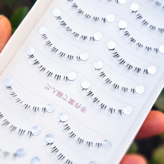 Under Eyelash Daily Makeup Manga Natural Wispy Cross Black Brown 10 คู่