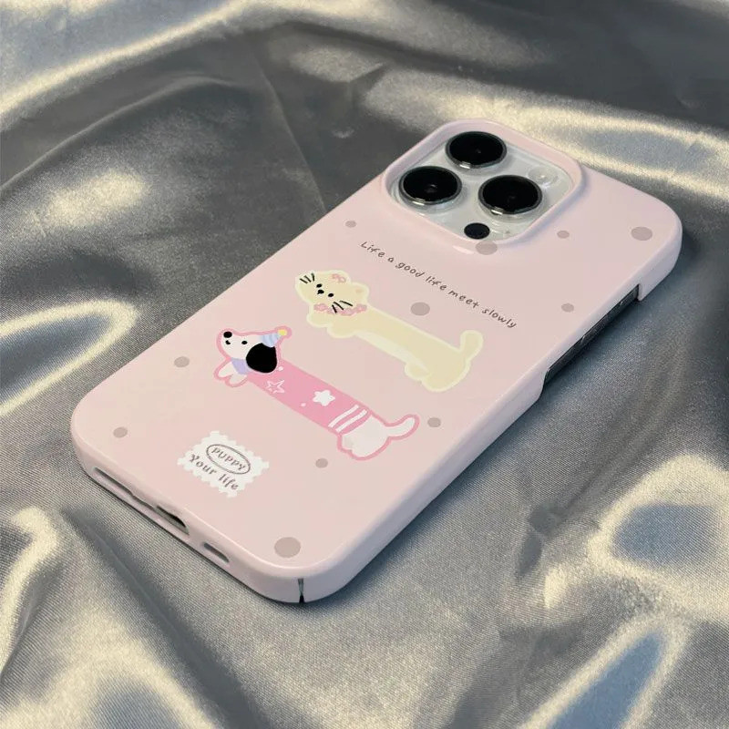 Dachshundแมวน่ารักเหมาะสําหรับiPhone 16 12ProMax 13Pro 11 XSMAX 17ProMax 12Pro 7/8Plus 17plus 16Pro 15ProMax 14ProMax X XR Half-Package Hard Shell Matteป้องกันกรณี ราคา ถูกที่สุด ดีลบีเคเค แกลเลอรีภาพที่ 6