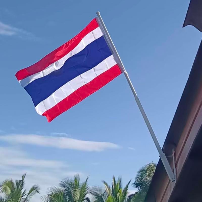 【จัดส่งจากประเทศไทย】ธงชาติไทย เนื้อผ้าคุณภาพดี สีสด สีเข้ม คมชัด ไม่ซีด ขนาดมาตรฐาน 60x90 ซม./90x150 ซม.(ราคา/1ผืน) - รูปที่ 3