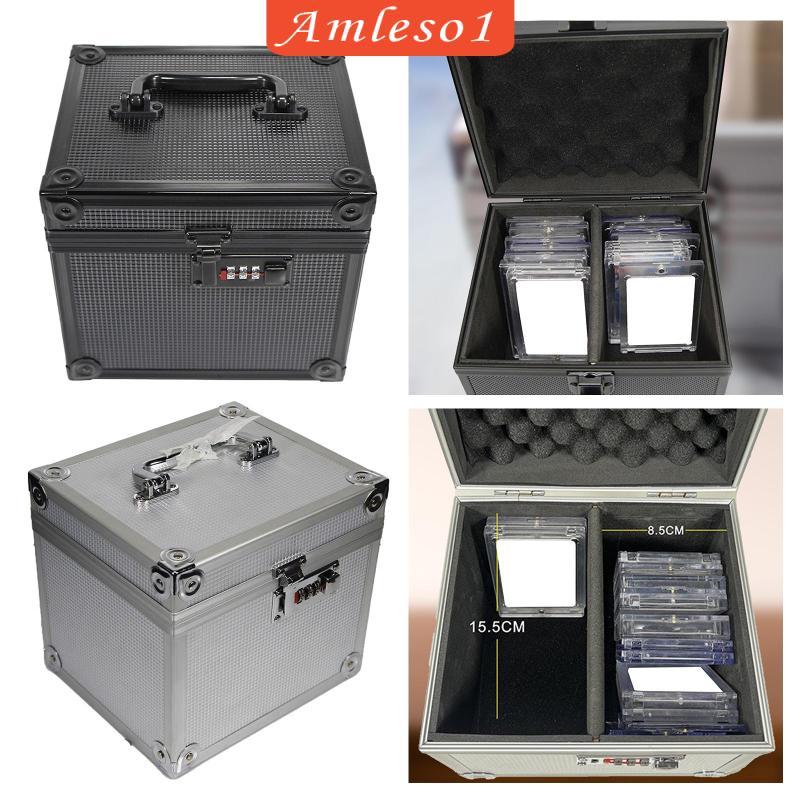 [Amleso1] กล่องใส่การ์ดสํารับแบบพกพา, การ์ดรวบรวมกล่องสํารับล็อคได้ที่ทนทานกล่องการ์ดสะสมเกรดสําหรับ