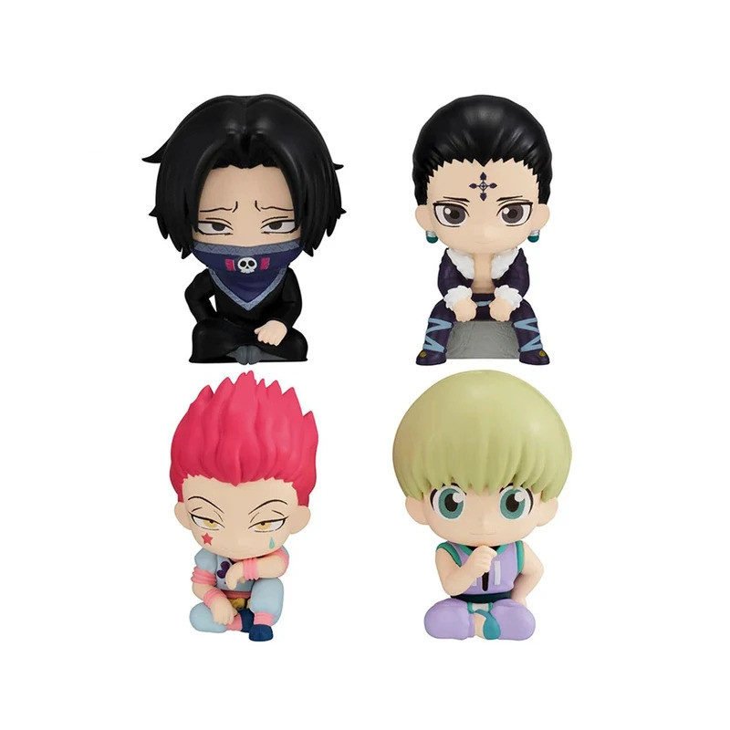 HXH Phantom Troupe Action Figure 4 ชิ้น/เซ็ต Chrollo Lucilfer Hisoka รูปโต๊ะทํางานเครื่องประดับตกแต่