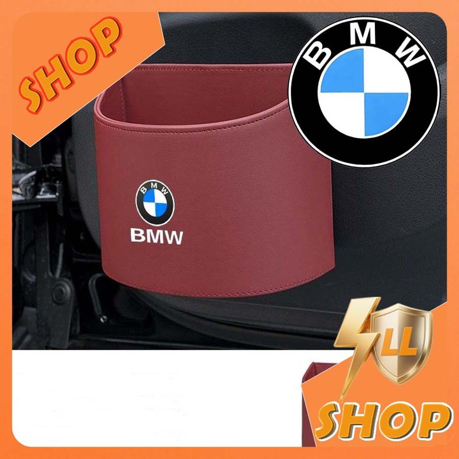 [READY]BMW F30 Car-mounted Leather Back Clip Trash Can Storage box BMW E46 Body Kit Car Decoration B