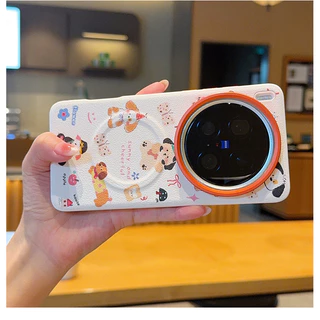 ใหม่น่ารักลูกสุนัขหนังเคสโทรศัพท์สําหรับVivo x200pro/x200s x300proแม่เหล็กป้องกันกรณี