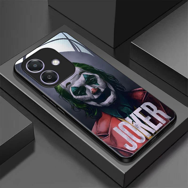 เคสโทรศัพท์กระจกนิรภัยเหมาะสําหรับOPPO A3 4G/A3Xฝาครอบแข็งบางเฉียบลายตลกJoker BLA074