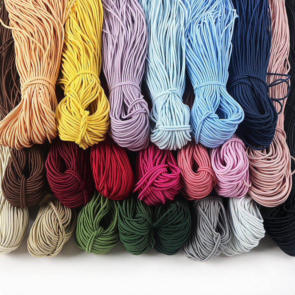 เชือกด้ายไนลอน 2 มิลลิเมตร สีหลากหลาย สำหรับทำDIYHairbandsและเครื่องประดับ