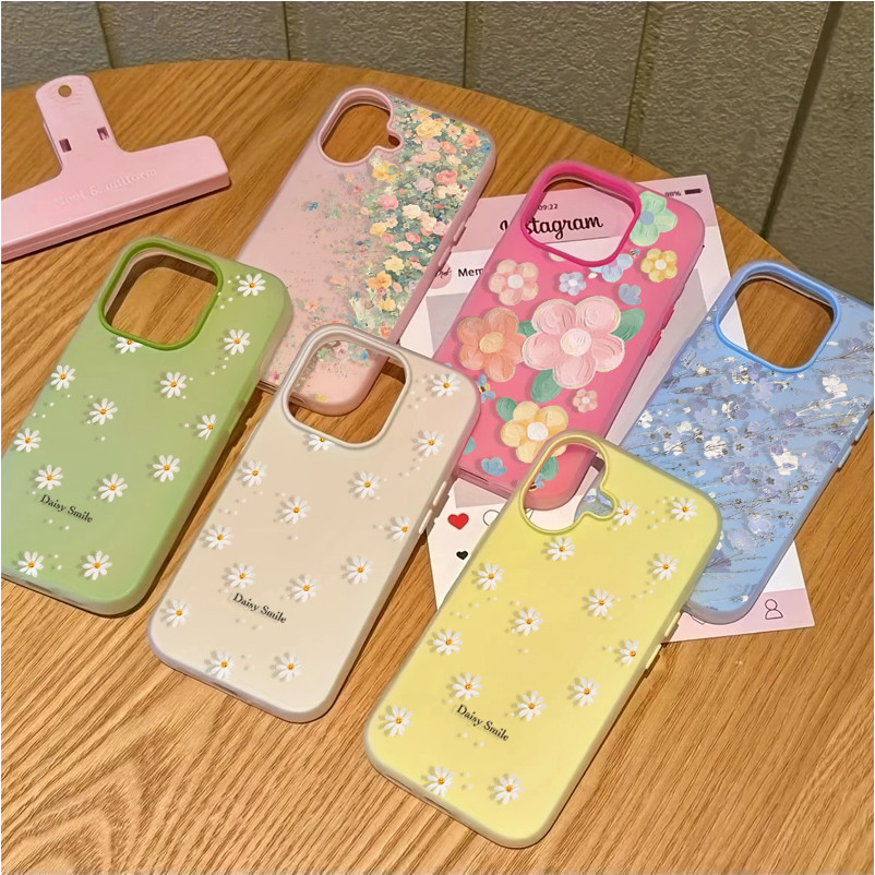 ดอกไม้ขนาดเล็ก Matte สําหรับ RENO 14F 13F 11 12 13 PRO 11F 12F 7Z สีลูกกวาดโทรศัพท์ปลอกกันชนซิลิโคน