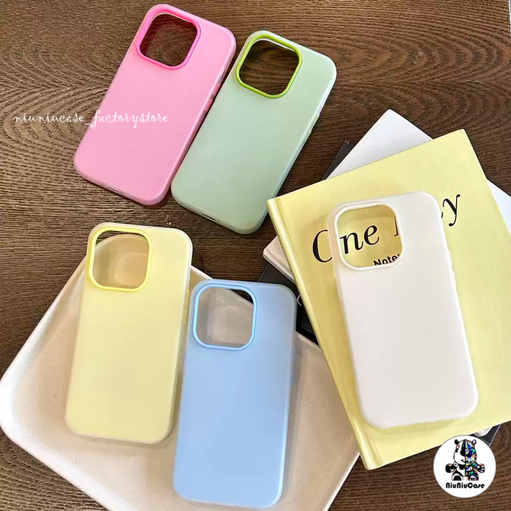ใหม่ 2in1 เคสนิ่มสีลูกกวาด For Infinix Hot 40i 50i 30i 10 Lite 11 Play Smart 5 7 8 9 pro plus Tecno Spark Go 20 20C Pro - รูปที่ 5