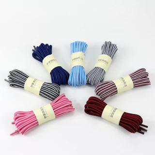 [คลังสินค้าภายในประเทศไทย]1 คู่ 120 ซม./150 ซม.สีคู่ลายรอบ Strong Shoelaces DIY สําหรับรองเท้าสบายๆกีฬารองเท้าลูกไม้
