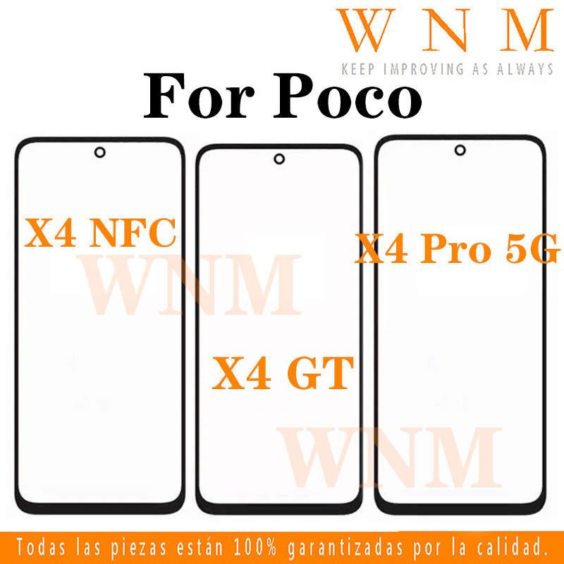 กระจก LCD สําหรับ Poco X4 GT X4 Pro 5G X4 NFC หน้าจอสัมผัสจอแสดงผล LCD กระจกด้านหน้าด้านนอกแผงโทรศัพ