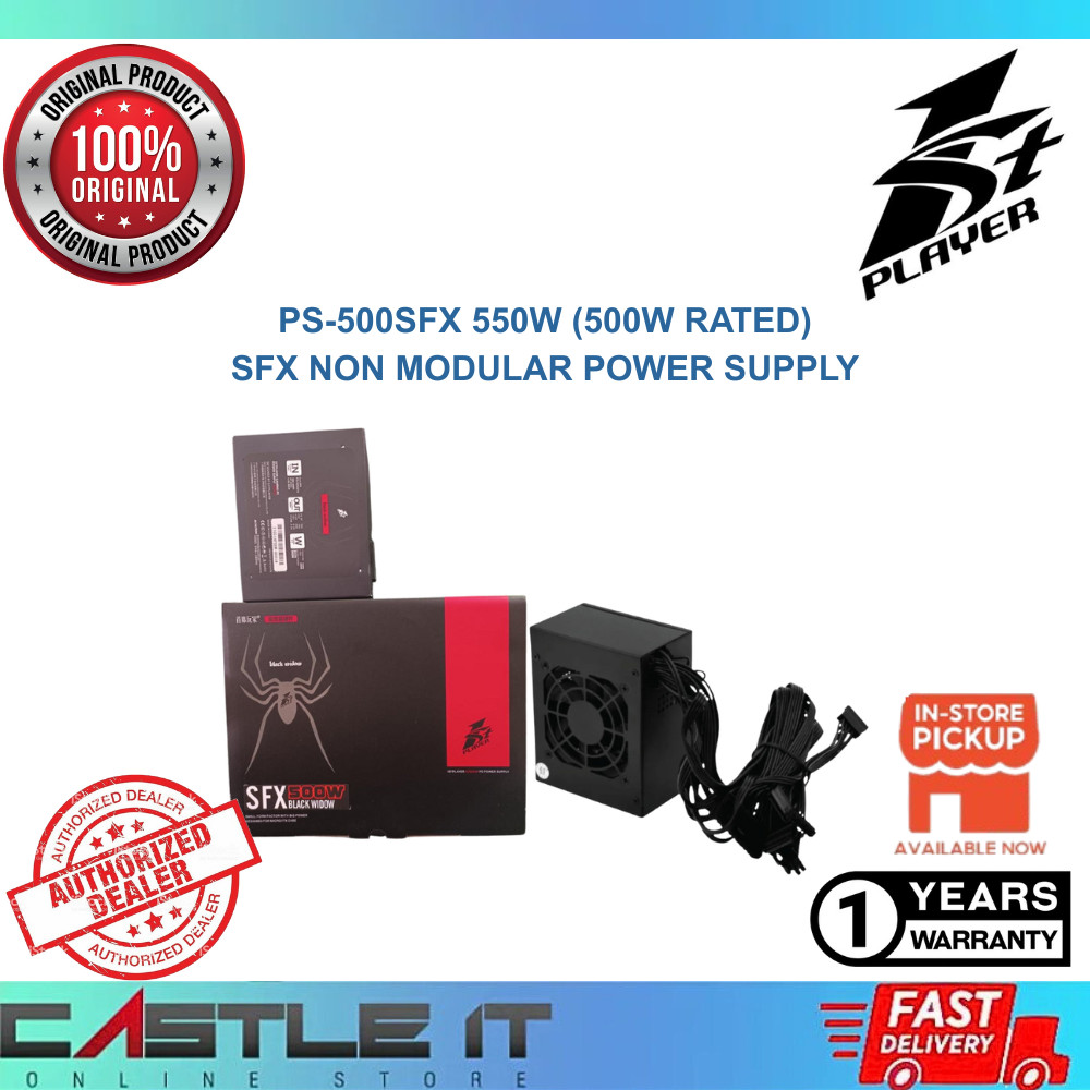 1ST PLAYER PS-500SFX 500W (500W อัตรา) แหล่งจ่ายไฟ SFX Non Modular PSU