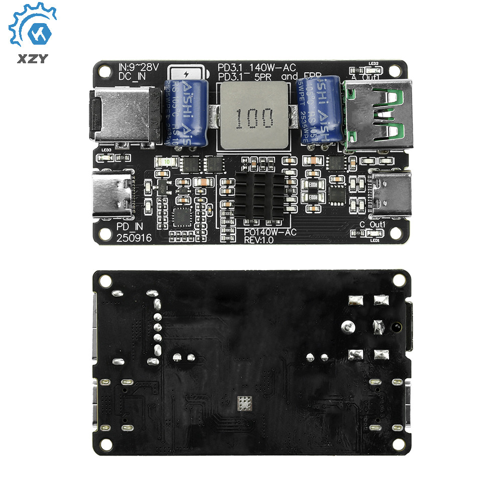 PD 140W High-Power DC Buck Dual Port Fast CHARGING Type-C USB Charger Full Protocol Fast CHARGING PD