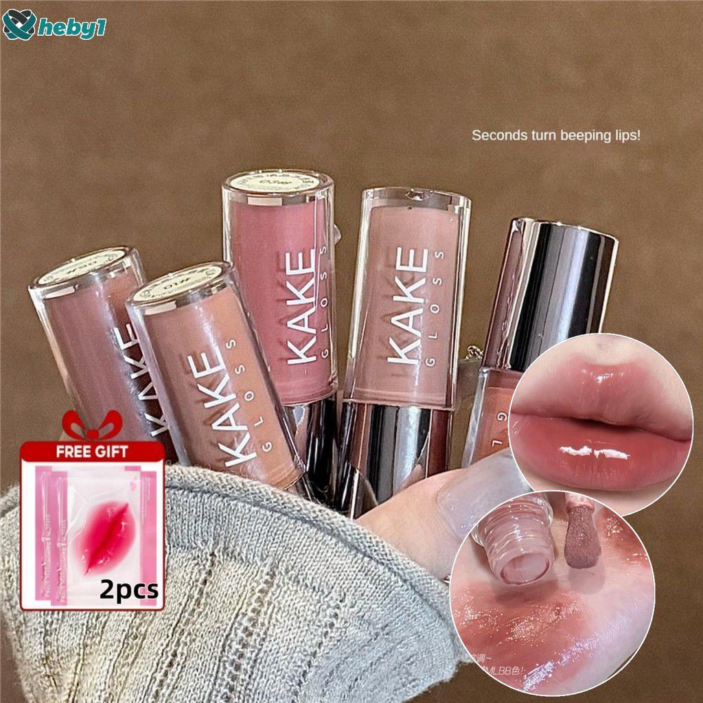 [ของขวัญฟรี] ลิปกลอสเนื้อเจลลี่โปร่งแสง KAKE ลิปกลอสเนื้อเจลลี่ใสให้ความชุ่มชื้นติดทนนาน กันน้ำ เครื