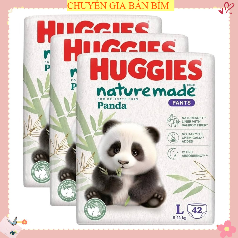 ผ้าอ้อม Huggies Nature Made Panda ทุกขนาดสําหรับเด็กทารก M56/L42/XXL22/XL36 - SPECIALISTS สําหรับ DI