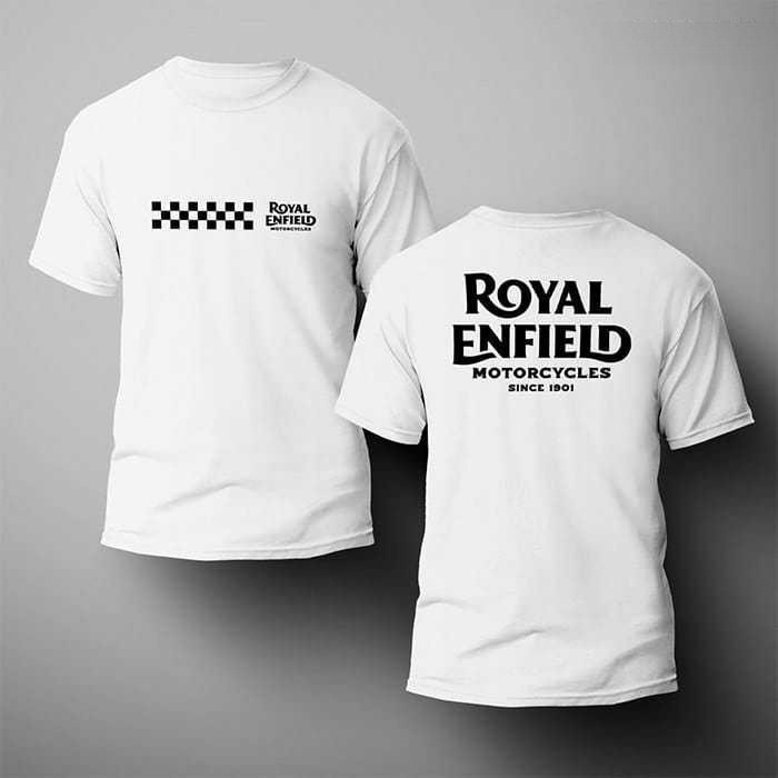 Royal Enfield รถจักรยานยนต์ผ้าฝ้าย 100% เสื้อยืด Unisex Moge Club แฟชั่นแขนสั้นอินเทรนด์ Cool Street Casual อเนกประสงค์ ราคา ถูกที่สุด ดีลบีเคเค แกลเลอรีภาพที่ 3