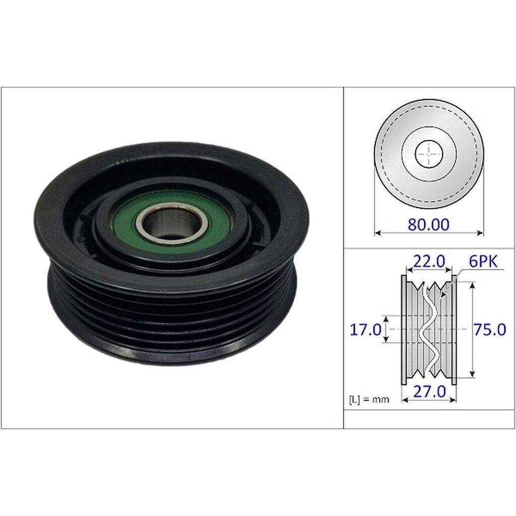 มู่เล่สายพาน 6ร่อง CR-V Gen4 ACCORD G9 CIVIC FB 2012- FC 2016- HR-V R18A R18Z 1.8 R20A R20Z 2.0