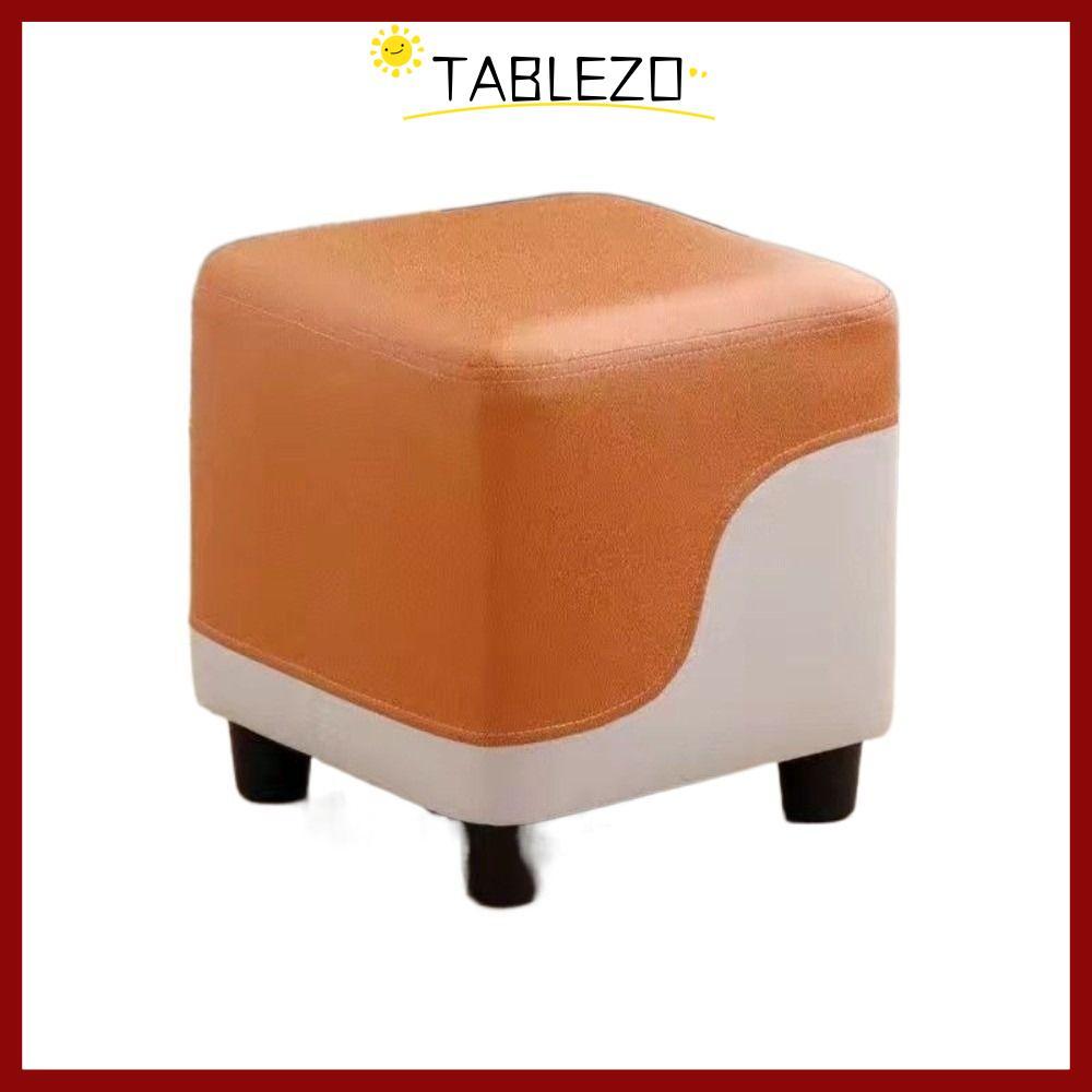TABLEZO สตูลขนาดเล็ก, ผ้าทางเทคนิคที่มีสีสันสตูลนอร์ดิก, แฟชั่นไม้ระบายอากาศมัลติฟังก์ชั่รองเท้าเปลี่ยนสตูลห้องนอนห้องแต่งตัว