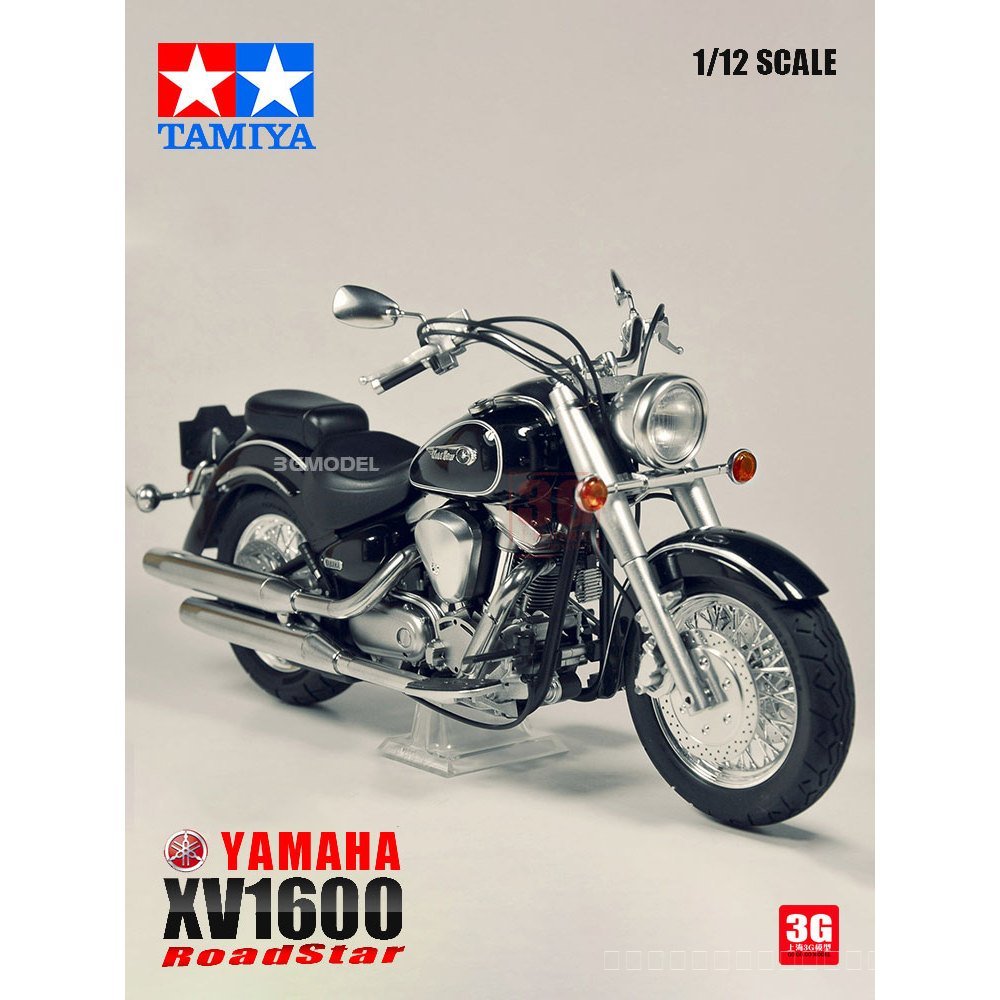 โมเดล 3G Tamiya Motorcycle Model 14080 Yamaha XV1600 Road Star Motorcycle 1/12