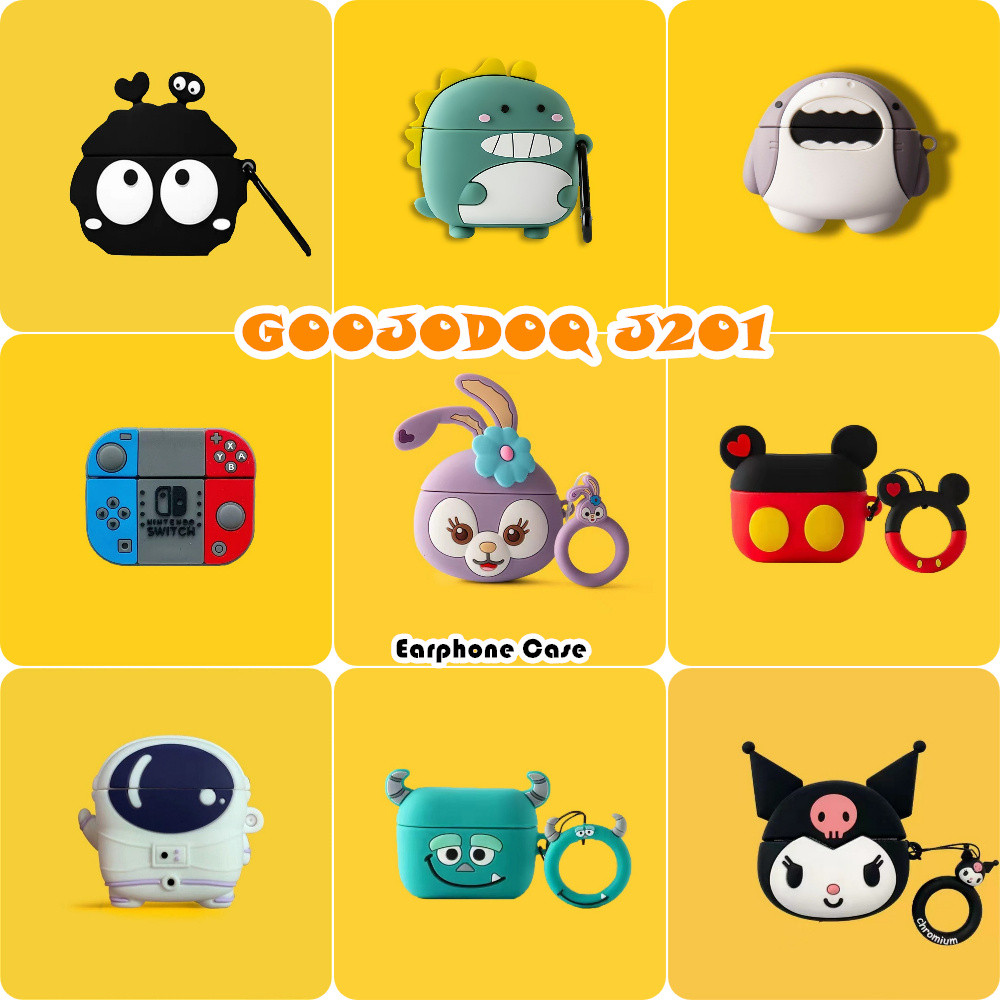 ส่วนลดสําหรับ GOOJODOQ J201 Case Casing Soft Silicone Cool Cartoon Headphone Case Cover NO.2