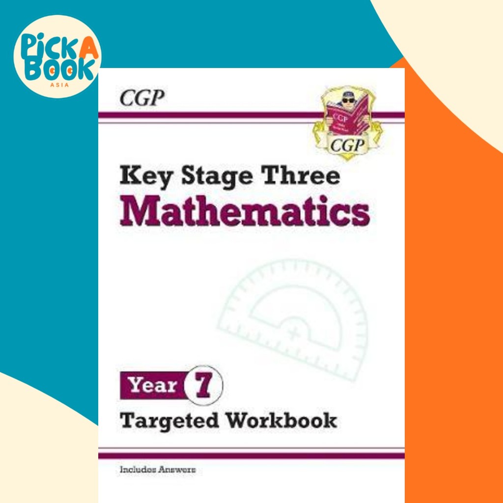 KS3 Maths Year 7 หนังสือแบบเป้าหมาย (พร้อมคําตอบ) โดย CGP Books (ฉบับสหราชอาณาจักร ปกอ่อน)