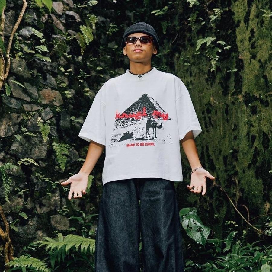 100% 220g cotton A-chock T-shirt clothing | เสื้อยืดคอกลมผ้าฝ้ายพิมพ์ลายกราฟิกคุณภาพสูง220gsm