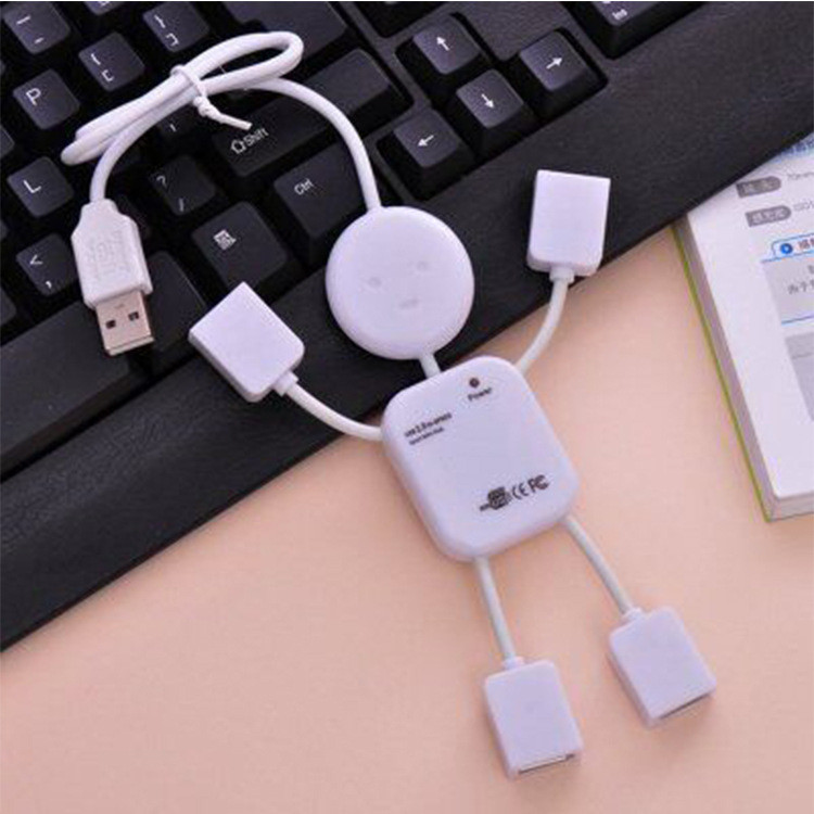 Humanoid HUB คอมพิวเตอร์ One Point สี่ USB Extension Interface Splitter หนึ่งต่อสี่ HUB อุปกรณ์เสริม