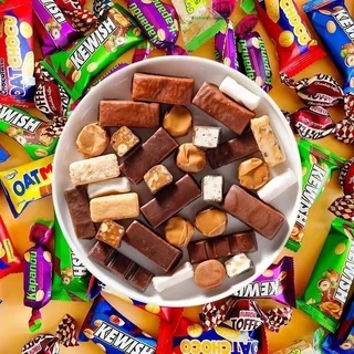 ขนมช็อคโกเเลตรัสเซีย 1 ถุง 500กรัม ประมาณ40-45 ชิ้น ขนมตุ๊บตั๊บ ท็อฟฟี่สอดไส้คาราเมลคละหลายแบบ หลายรสชาติ ขนมกินเล่น