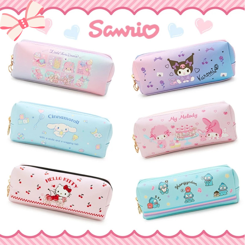 กระเป๋าดินสอ กระเป๋าเครื่องสําอาง หนัง PU ขนาดใหญ่ จุของได้เยอะ ลายการ์ตูนหัวใจ สไตล์ญี่ปุ่น สําหรับนักเรียนหญิง RYT