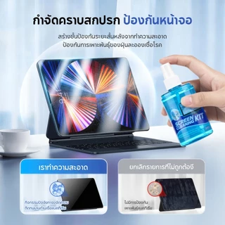 น้ำยาเช็ดหน้าจอ น้ำยาเช็ดเลนส์ น้ำยาเช็ดแว่น คอมพิวเตอร์ คอมพิวเตอร์ กล้อง นาฬิกา ผ้าไมโครไฟเบอร์ 200ml ทำความสะอาดหมดจด
