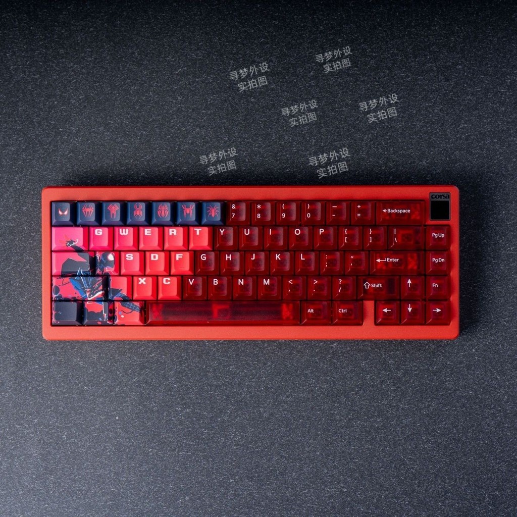 [Spiderman] Dream-seeking Marvel Matte-seeking Double-spelling Keycap Red Five-Sided Matte-seeking K