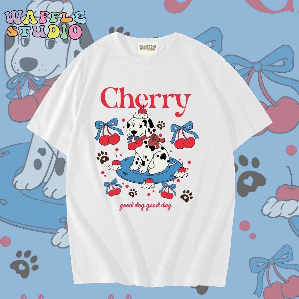 [ ส่งฟรี 🔥 ] WS1475 เสื้อยืดโอเวอร์ไซส์ ผ้าคอตตอน เสื้อยืดเกาหลี เสื้อยืด  WAFFLE STUDIOS-5XL