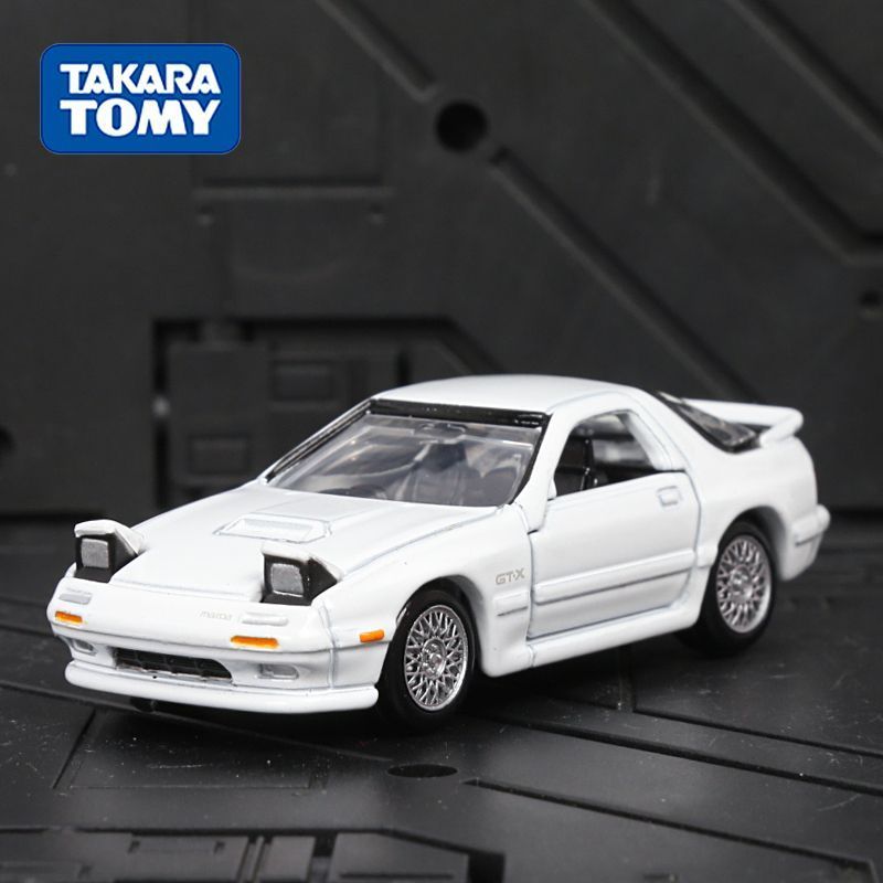 TOMY Tomica รถรุ่น tomica กล่องสีดํา Mazda RX-7 ของแท้จําลองคอลเลกชันเครื่องประดับ