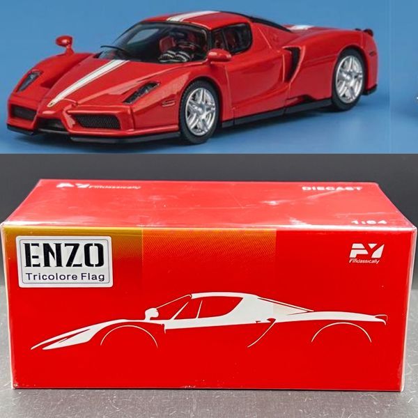 Findclassically（FY) 1/64 
Enzo Diecast Model. Wooden base + gift box
Red Italian Flag