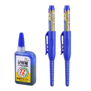 Stat 2 ชิ้น 45 มิลลิเมตร Long Tip MARKER ปากกา 15 มิลลิลิตรหมึกเติมถาวร MARKER สําหรับงานไม้อุตสาหกรรมก่อสร้าง Marki