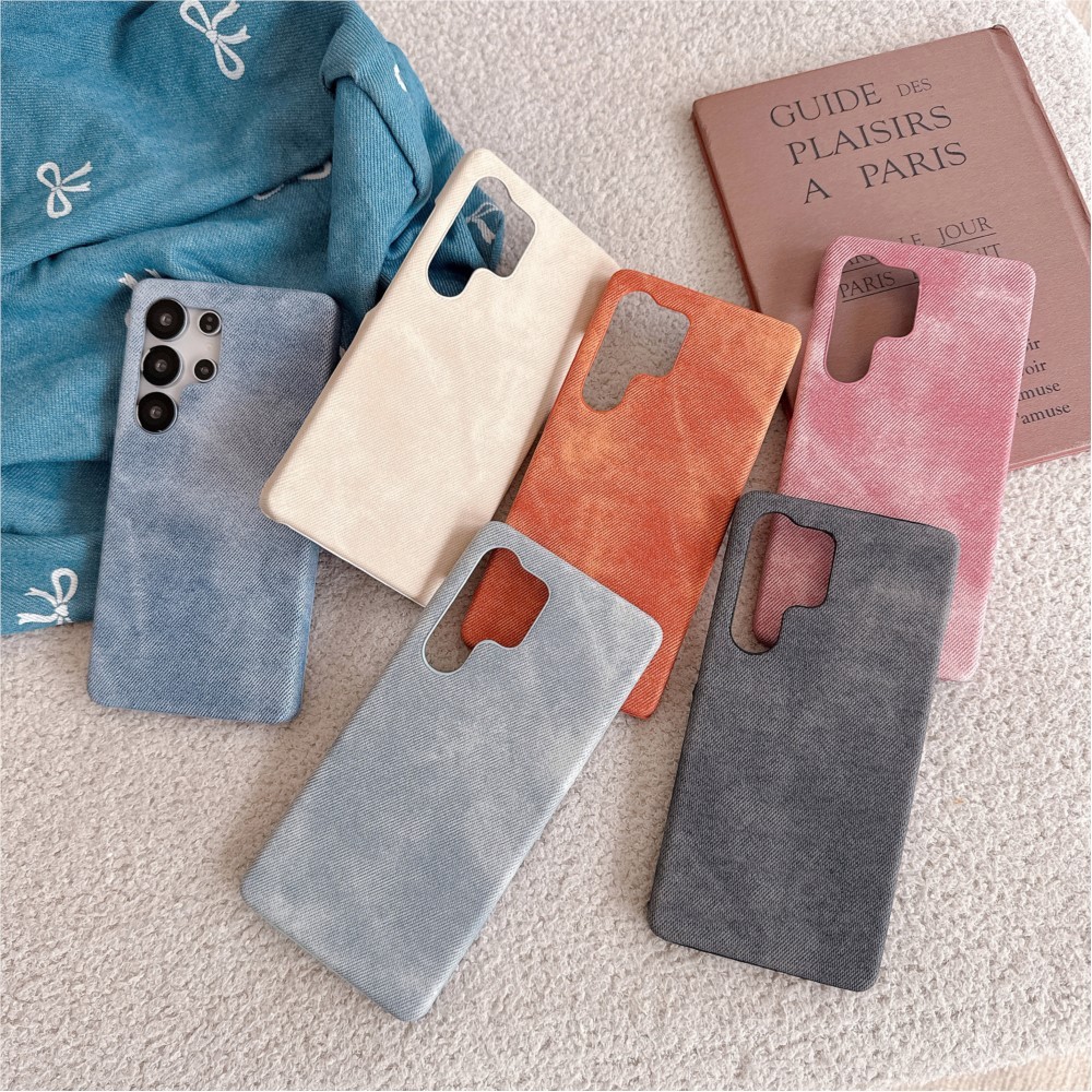 SAMSUNG ล้างสีกางเกงยีนส์กางเกงยีนส์เคสโทรศัพท์สําหรับSamsung Galaxy S26 S25 S24 S23 S22 Ultra Matte Hard PC Frameless Cooling Cover