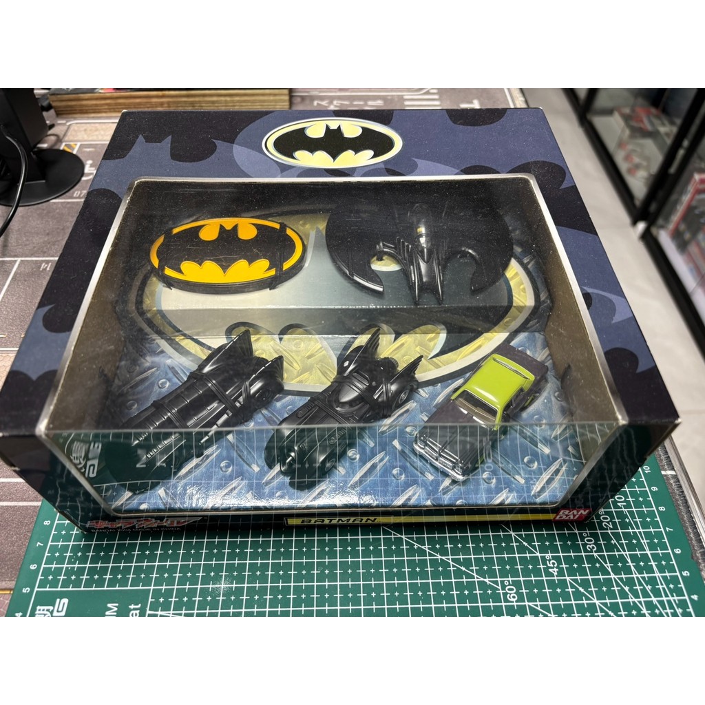 Bandai Bandai 1989 Batman Alloy Carrier Set 1: 64 Scale, วัสดุโลหะผสม, Batmobile+Joker+Batmobile+Bat