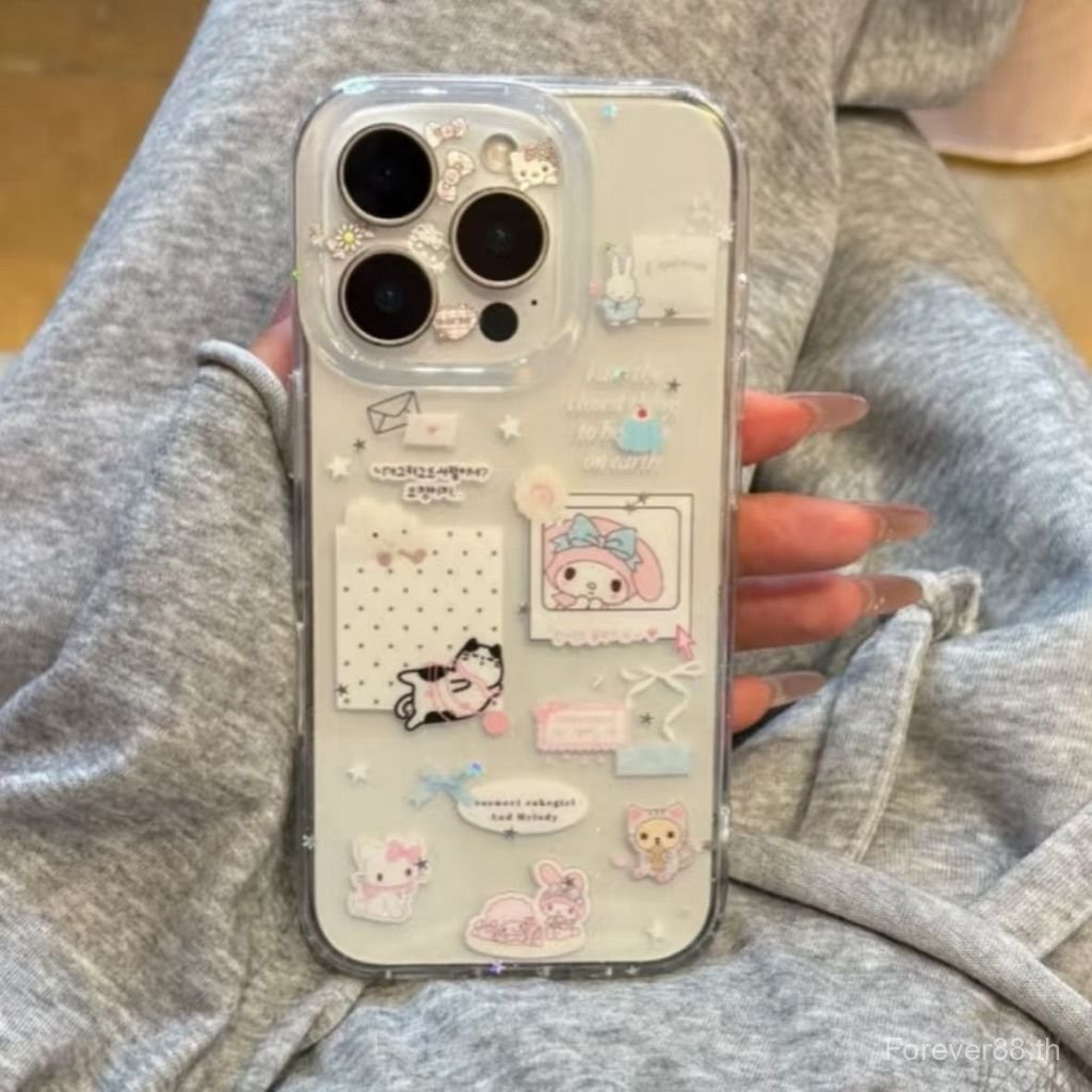 เคสโทรศัพท์เหมาะสําหรับiPhone 7 8 X XS XR XSMAX 11 12 13 14 15 16 Pro max Plus Melody Photoกันกระแทก