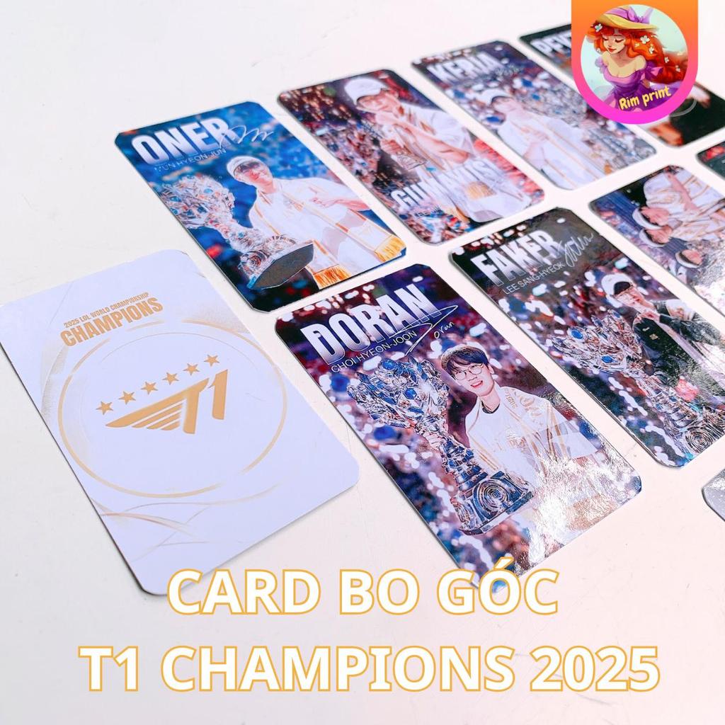 การ์ด T1 Esports LoL 2 ด้าน ขนาด 5.5x9cm แชมป์ 2025