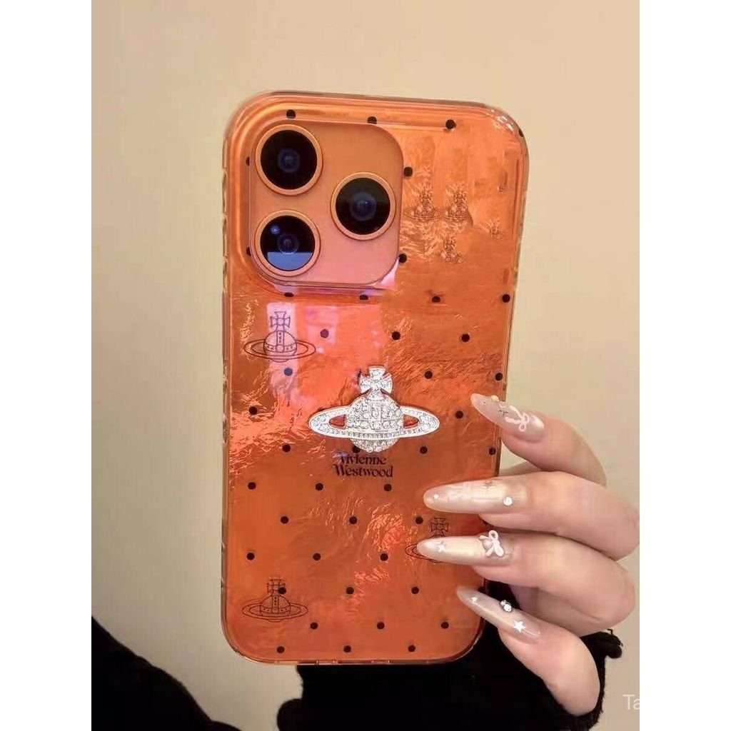 เคสโทรศัพท์เหมาะสําหรับiPhone 7 8 X XS XR XSMAX 11 12 13 14 15 16 17 Pro max Plus Airสีส้มสามมิติPla