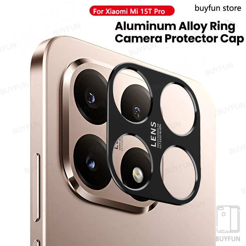 เลนส์ด้านหลัง Matel แหวนกลับกล้อง Protector ฟิล์มแก้วสําหรับ Xiaomi Mi 15T Pro 6.83 "5G mi15tpro mi1