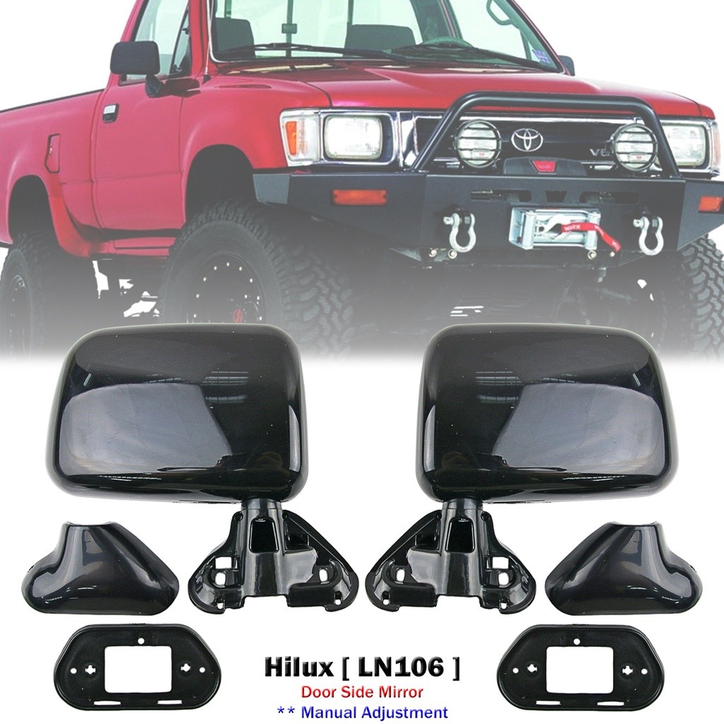 ด้านหน้าคู่มือกระจกมองข้างประตูสําหรับ Toyota Hilux LN106 LN107 YN110 1988-1997 (1 ชิ้น/1 คู่)