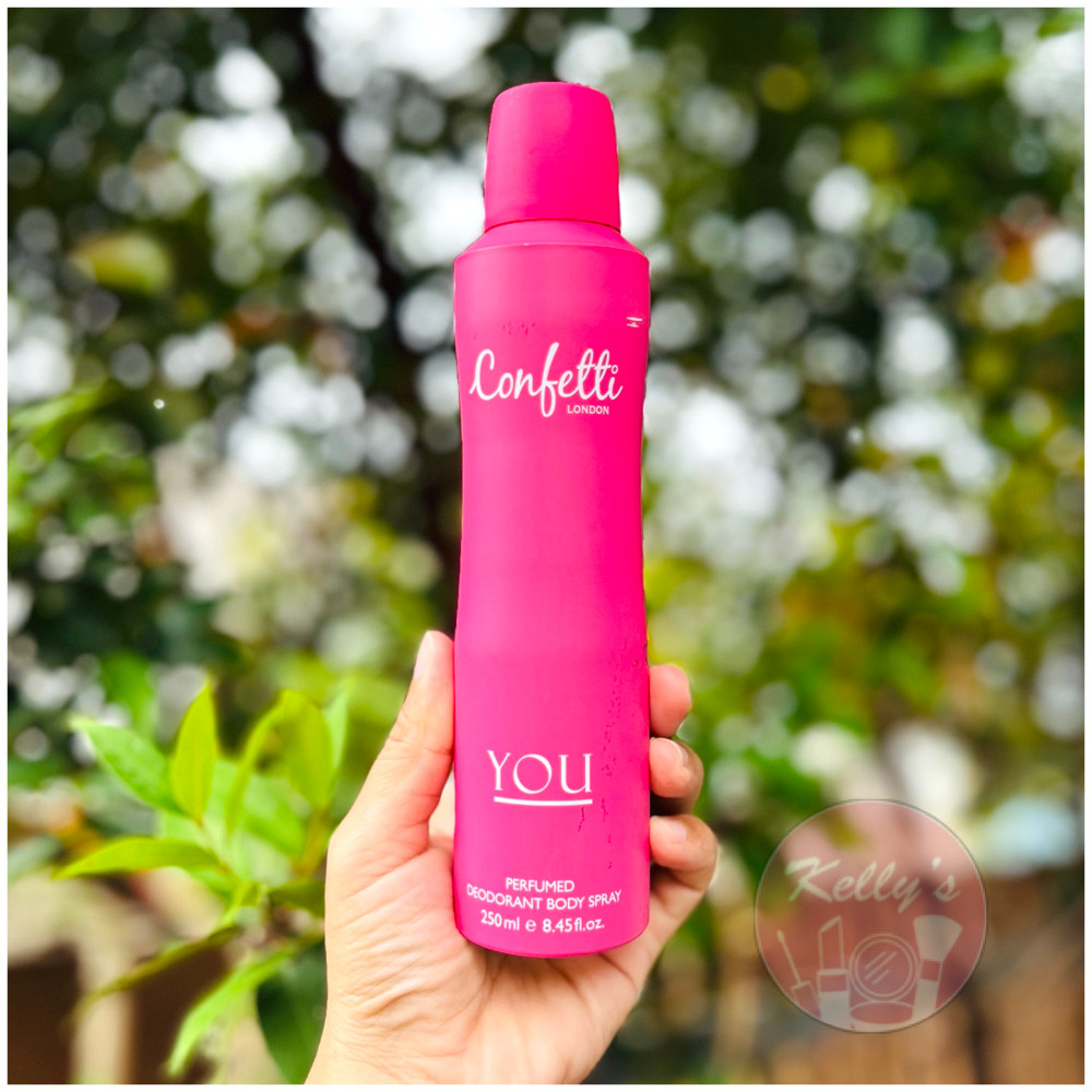 <<Kelly's Shop>> Confetti London Body Spray - YOU 250ml. คอนเฟตติ ลอนดอน บอดี้ สเปรย์