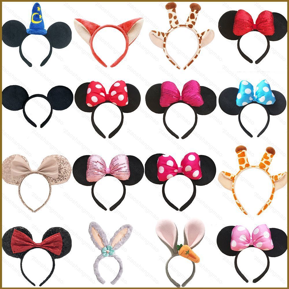 YT4 Disney Mickey Minnie การ์ตูนน่ารัก แถบคาดศีรษะ เพื่อวันเกิดและParty Halloween