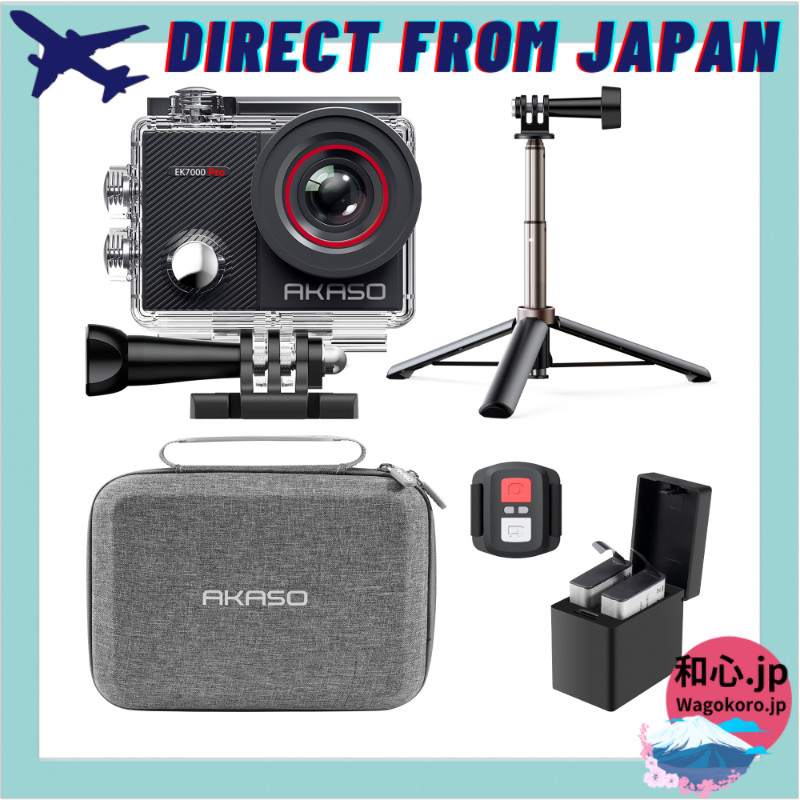 AKASO EK7000 Pro Action Camera 4K 20MP Touchscreen Compatible with External Type-C Microphone Image 
