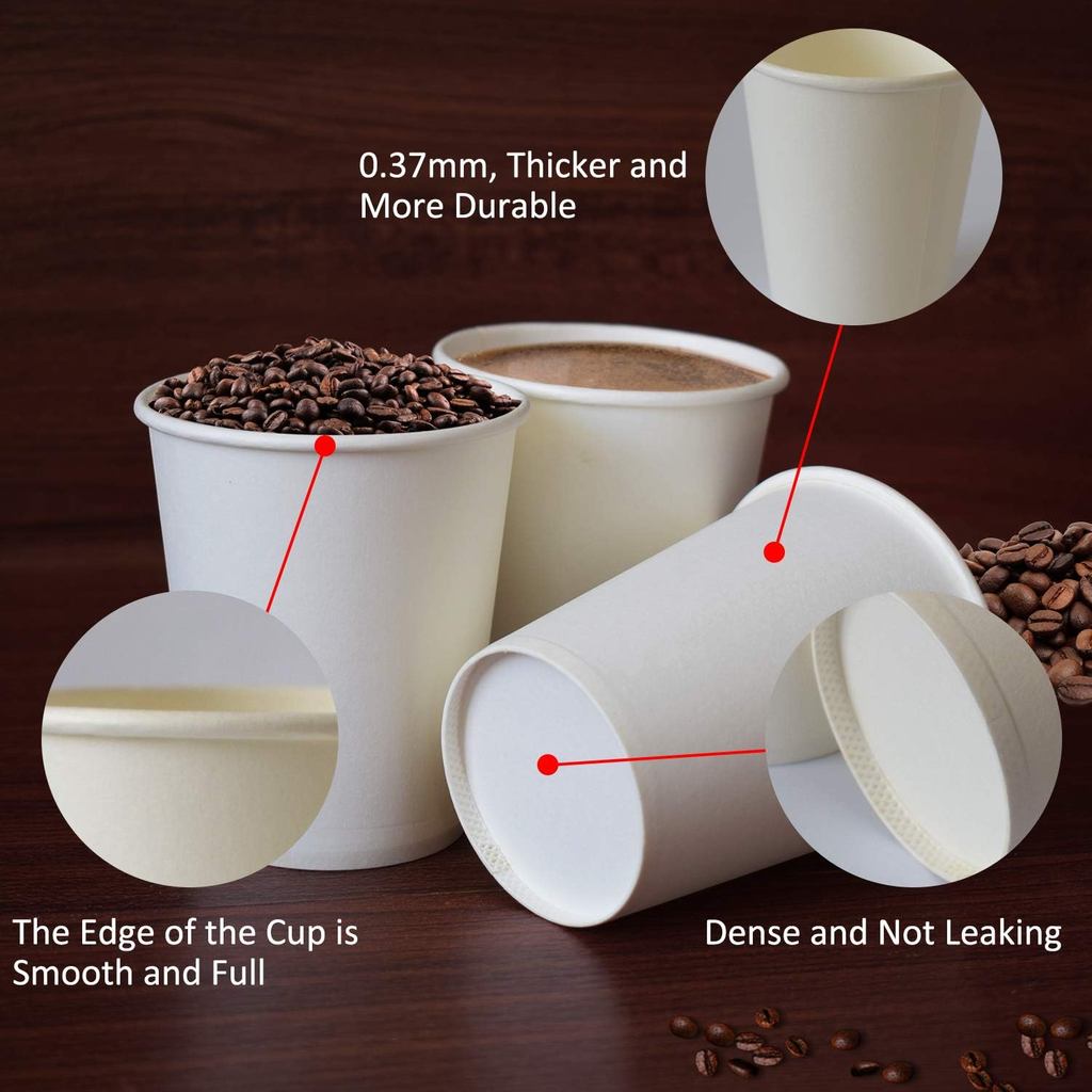 [ 50 Pack 8 Oz ] Paper Cups, Paper Coffee Cups 8 Oz, Hot Cups Water Paper Cups