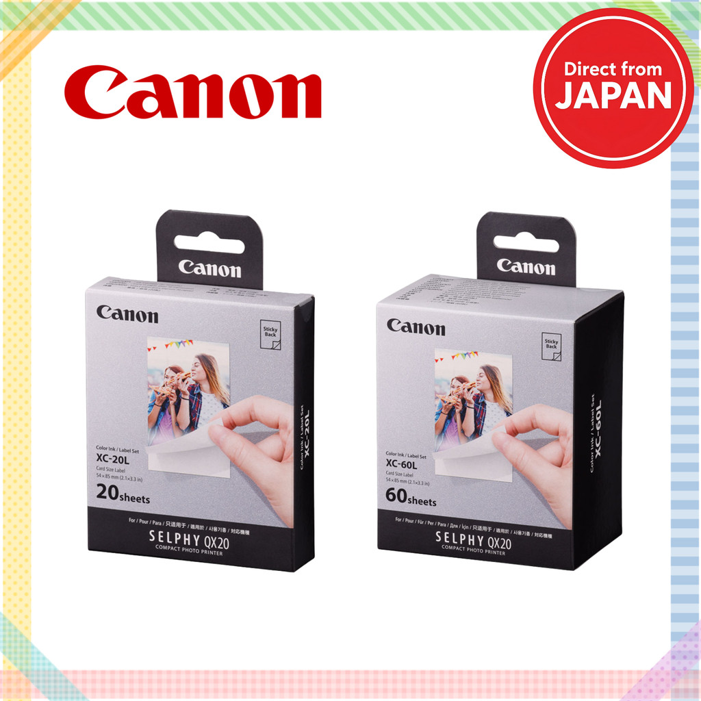CANON SELPHY QX20 Exclusive color ink label set XC-20L XC-60L【Direct from Japan】
