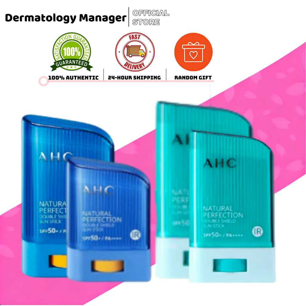 [AHC]Double Sunscreen Stick Green 14g{22g}/Double Sunscreen Stick Blue 14g{22g}