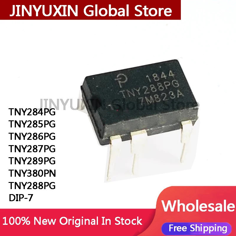5 ชิ้น TNY284PG TNY285PG TNY286PG TNY287PG TNY288 TNY289PG TNY380PN DIP-7 ชิป ic