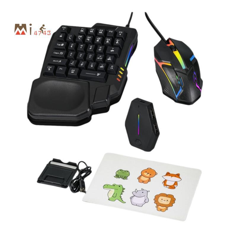 Mi4743For 35Key Ergonomics RGB Gaming Keyboard + Keyboard and Mouse Converter + เมาส์ 5 in 1 Mobile 