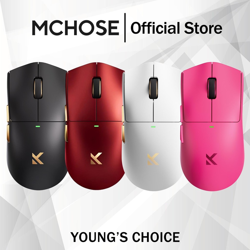 MCHOSE K7 Ultra เมาส์สําหรับเล่นเกมไร้สายน้ําหนักเบาเป็นพิเศษ PAW3950 8K Polling Rate Tri-Mode แบบมีสาย 2.4g ไร้สายบลูทูธ 42000DPI เมาส์สําหรับเล่นเกมพร้อมแท่นชาร์จแม่เหล็ก