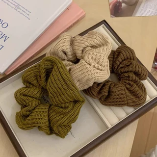 เวอร์ชั่นเกาหลีขนสัตว์ถักเชือกผมผ้า Scrunchy แหวนผมอารมณ์ Niche Tie Head เชือก